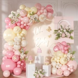 Pink and Yellow Balloon Arch Garland Kit