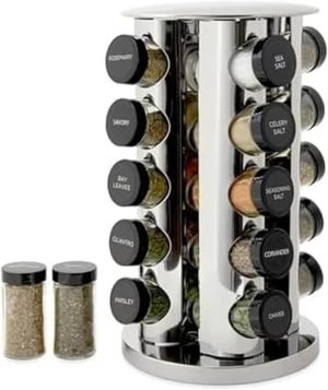 Revolving Countertop Spice Rack with Spices Included 