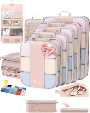 10 Set Compression Packing Cubes for Travel