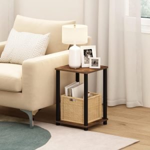 2-Tier Modern Square End Table
