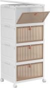 4-Tier Plastic Storage Bins 