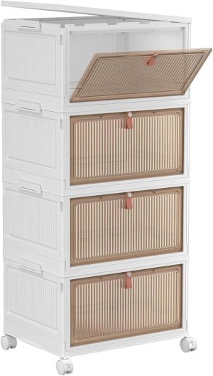 4-Tier Plastic Storage Bins 