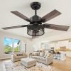 Farmhouse Ceiling Fans with Lights and Remote