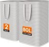 2 Pack Laundry Basket 80L Each 