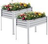 2 Pack Galvanized Raised Garden Bed