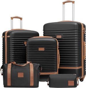 Coolife 3-Piece Suitcase Set 