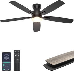 52 inch Low Profile Ceiling Fan with Light and Remote/APP Control