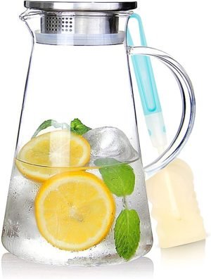 68oz Glass Pitcher with Lid 