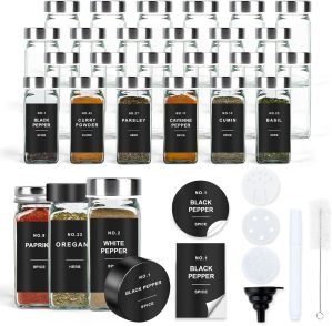 24-Piece 4 oz Glass Spice Jars 