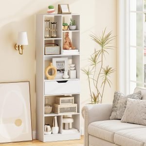 7-Tier Bookcase with Drawer