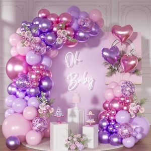 Pink Purple Balloon Garland Arch Kit