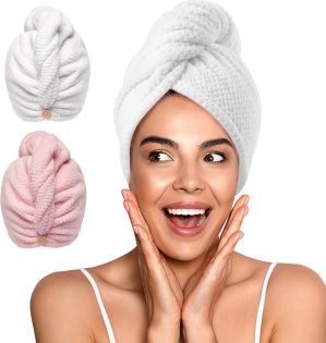 2 Pack Hair Towel Wrap