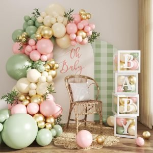 Pink and Green Gold Balloon Arch Kit