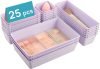25-Piece Plastic Drawer Organizers Set