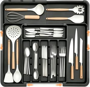 Expandable Kitchen Utensil Drawer Organizer 