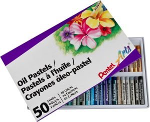 Pentel Oil Pastels – 50 Color Set