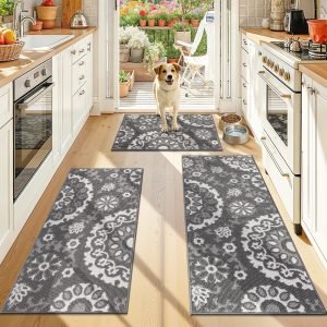 Washable Kitchen Rug Set of 3