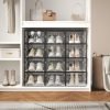 12-Pack Stackable Clear Shoe Containers