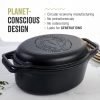 Victoria 6-Quart Cast Iron Oval Dutch Oven