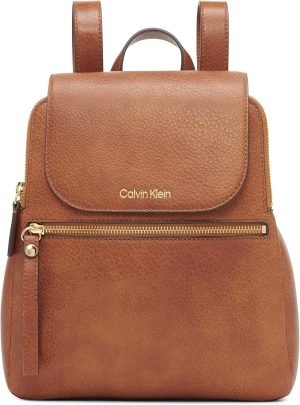 Calvin Klein Elaine Bubble Lamb Flap Backpack 
