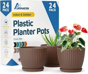 Brown 6-Inch Plant Pots