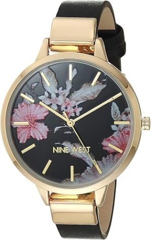 Nine West Women’s Floral Dial Watch 