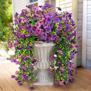 2Pcs Artificial Hanging Flowers