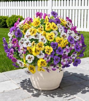 20PCS Artificial Pansy Flowers 