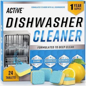 Dishwasher Cleaner & Deodorizer Tablets – 24 Pack