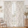 Floral Linen Curtains for Living Room