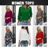 3/4 Length Sleeve Womens Tops