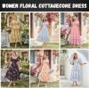 Women Floral Cottagecore Dress
