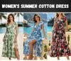 Women’s Summer Cotton Floral Pockets Dress