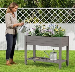 Tall Raised Garden Bed with Wheels