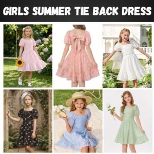 Girls Summer Tie Back Dress
