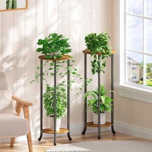 Tall Flower Storage Plant Shelf Set of 2
