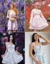 Women Floral Mini Corset Dress