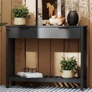 Black Narrow Console Table