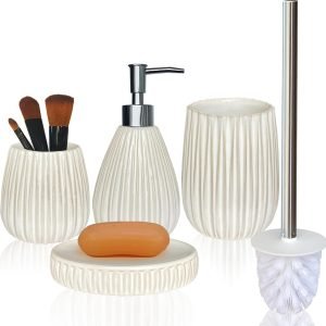 Ceramic Bathroom Accessory Set