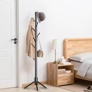 Wooden Coat Rack Stand 