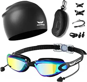 7-in-1 Swim Goggles + Swim Cap Set 