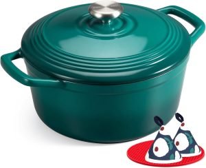 5.5QT Enameled Cast Iron Dutch Oven with Lid