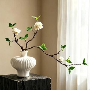 Heart Shaped Vase with Artificial Branch Set