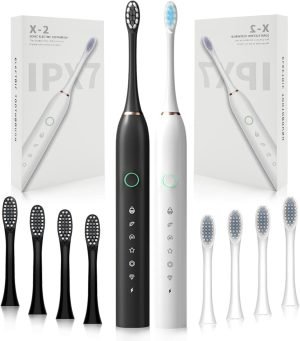 2 Pack Rechargeable Electric Toothbrushes