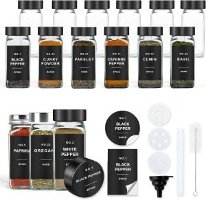Spice Jars Set with Labels