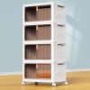 4-Tier Plastic Storage Bins with Lid