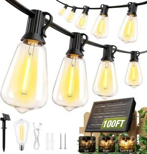 100FT Solar String Lights
