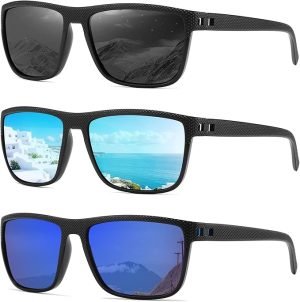 3 Pack Polarized Oversized Square Sunglasses