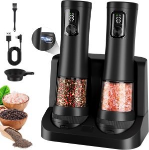 Electric Salt & Pepper Grinder Set 