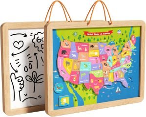 USA Map Wooden Puzzle for Kids